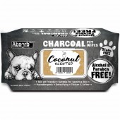Absorb Plus Charcoal Pet Wipes - Coconut